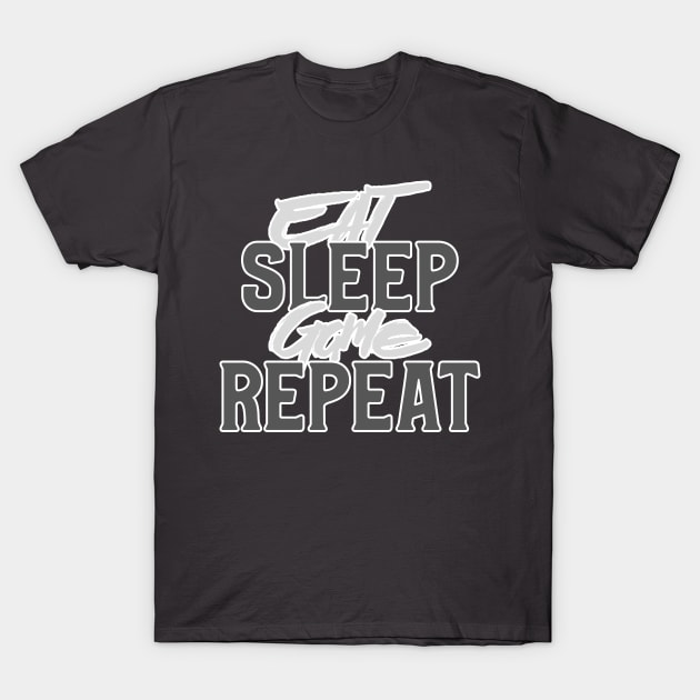 Eat Sleep Game Repeat T-Shirt by Ryel Tees